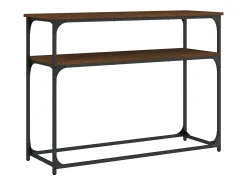 Discount vidaxl Mesa consola 100x35,5x75 cm derivados madeira carvalho castanho Natural claro