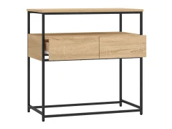 Consola| Mesa consola 75x40x75 cm derivados de madeira carvalho sonoma PT180463 Castanho