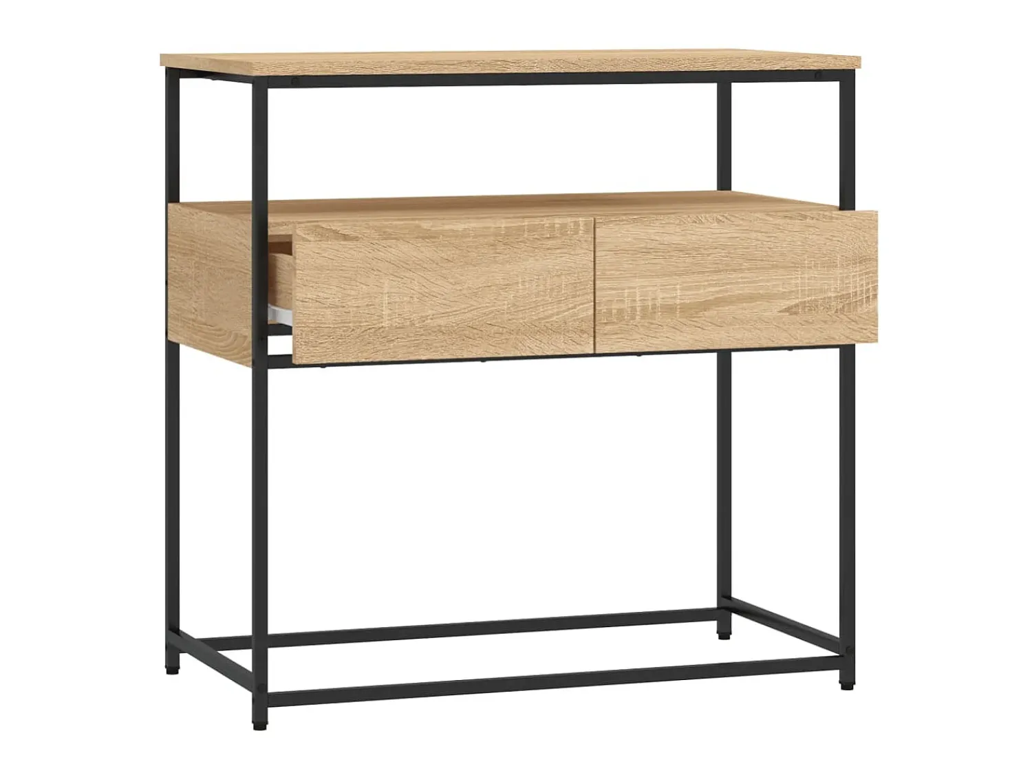 Consola| Mesa consola 75x40x75 cm derivados de madeira carvalho sonoma PT180463 Castanho