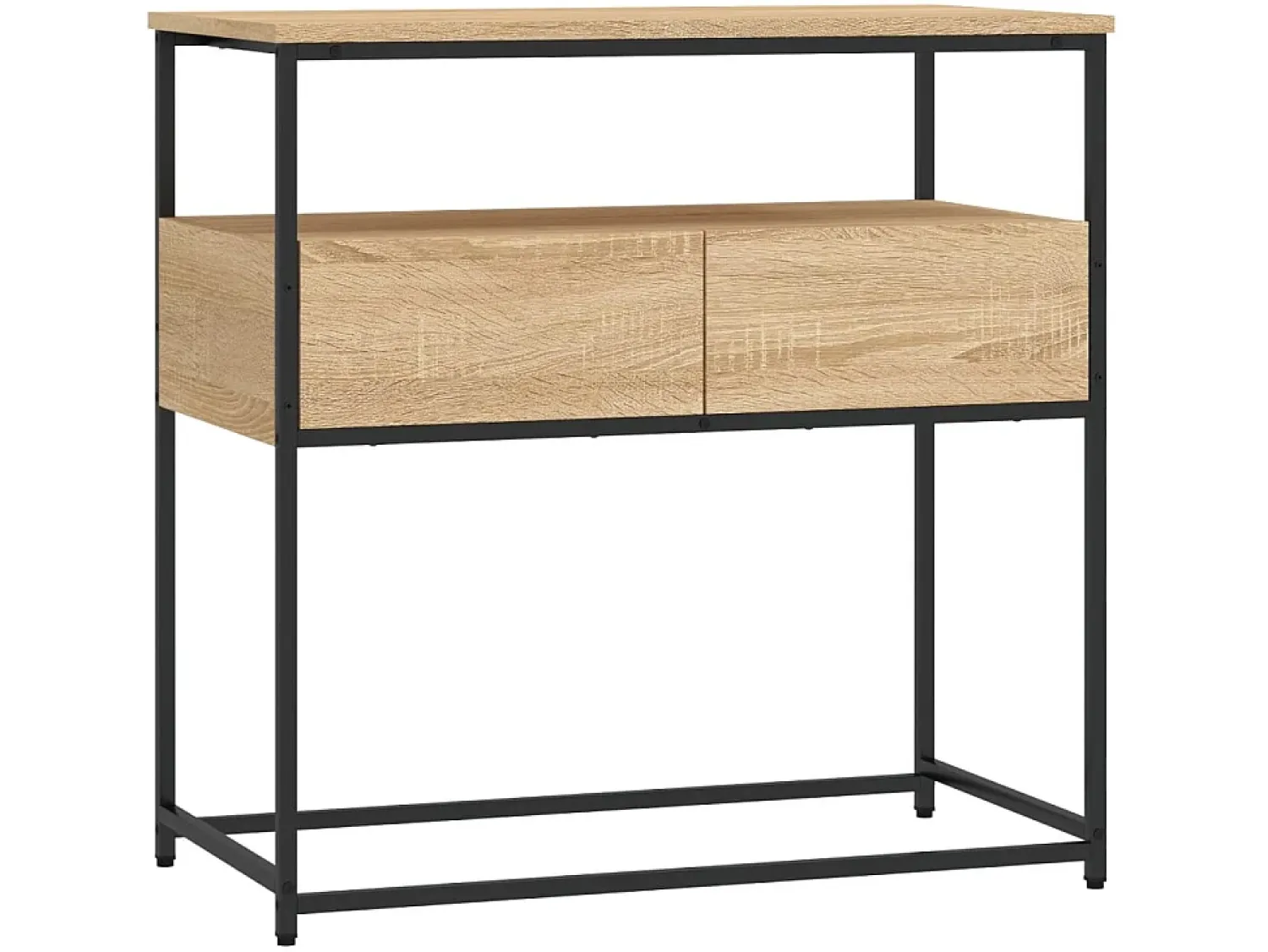Consola| Mesa consola 75x40x75 cm derivados de madeira carvalho sonoma PT180463 Castanho