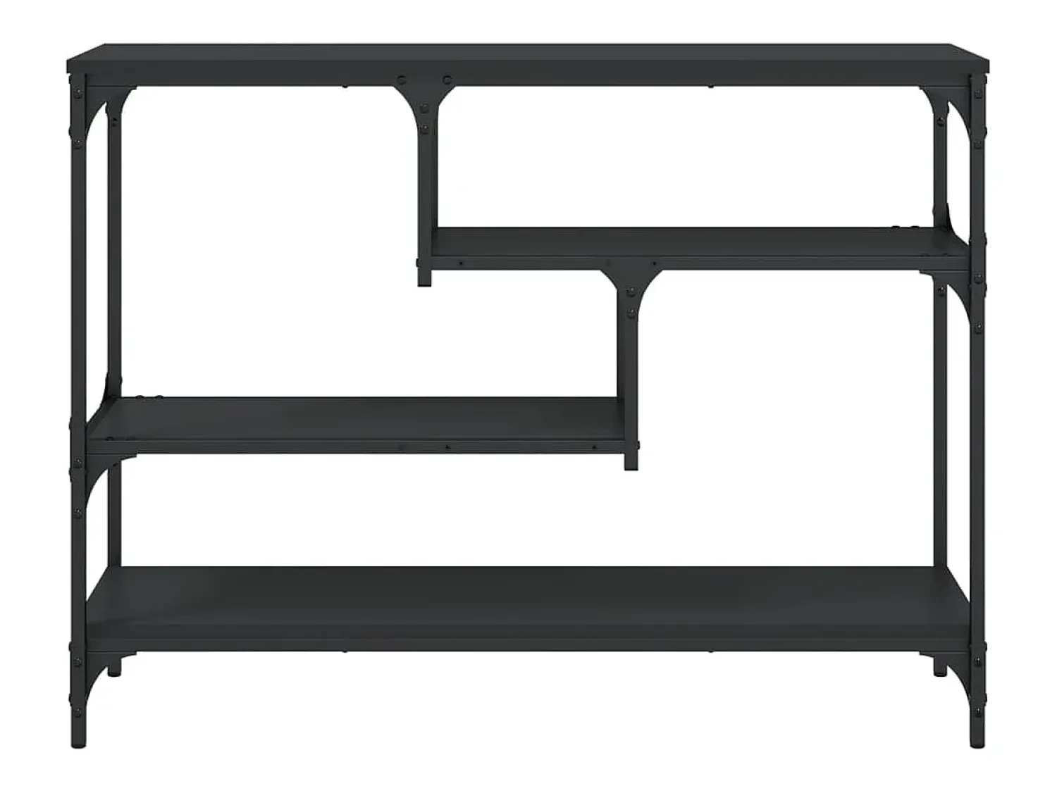 Online vidaxl Mesa consola 100x30x75 cm derivados de madeira Preto