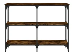 Consola*vidaxl Mesa consola 100x29x75 cm derivados de madeira carvalho fumado Natural escuro