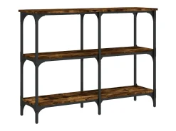 Consola*vidaxl Mesa consola 100x29x75 cm derivados de madeira carvalho fumado Natural escuro