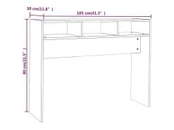 Consola*vidaxl Mesa consola 105x30x80 cm derivados de madeira brilhante Branco