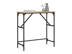 Consola| Mesa consola 75x32x75 cm derivados de madeira carvalho sonoma PT247522 Castanho