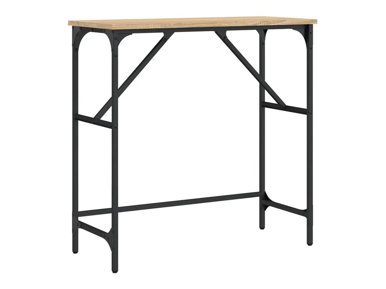 Consola| Mesa consola 75x32x75 cm derivados de madeira carvalho sonoma PT247522 Castanho