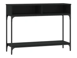 Online vidaxl Mesa consola 100x30,5x75 cm derivados de madeira Preto