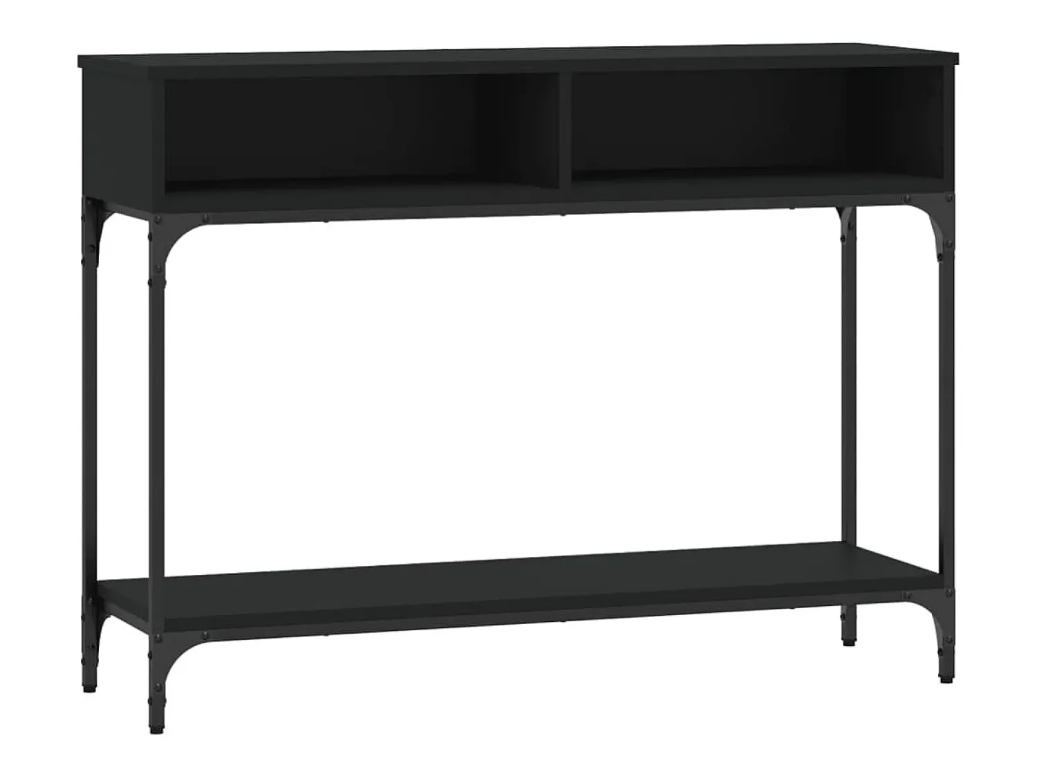 Online vidaxl Mesa consola 100x30,5x75 cm derivados de madeira Preto
