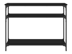 Consola|vidaxl Mesa consola 100x29x75 cm derivados de madeira Preto