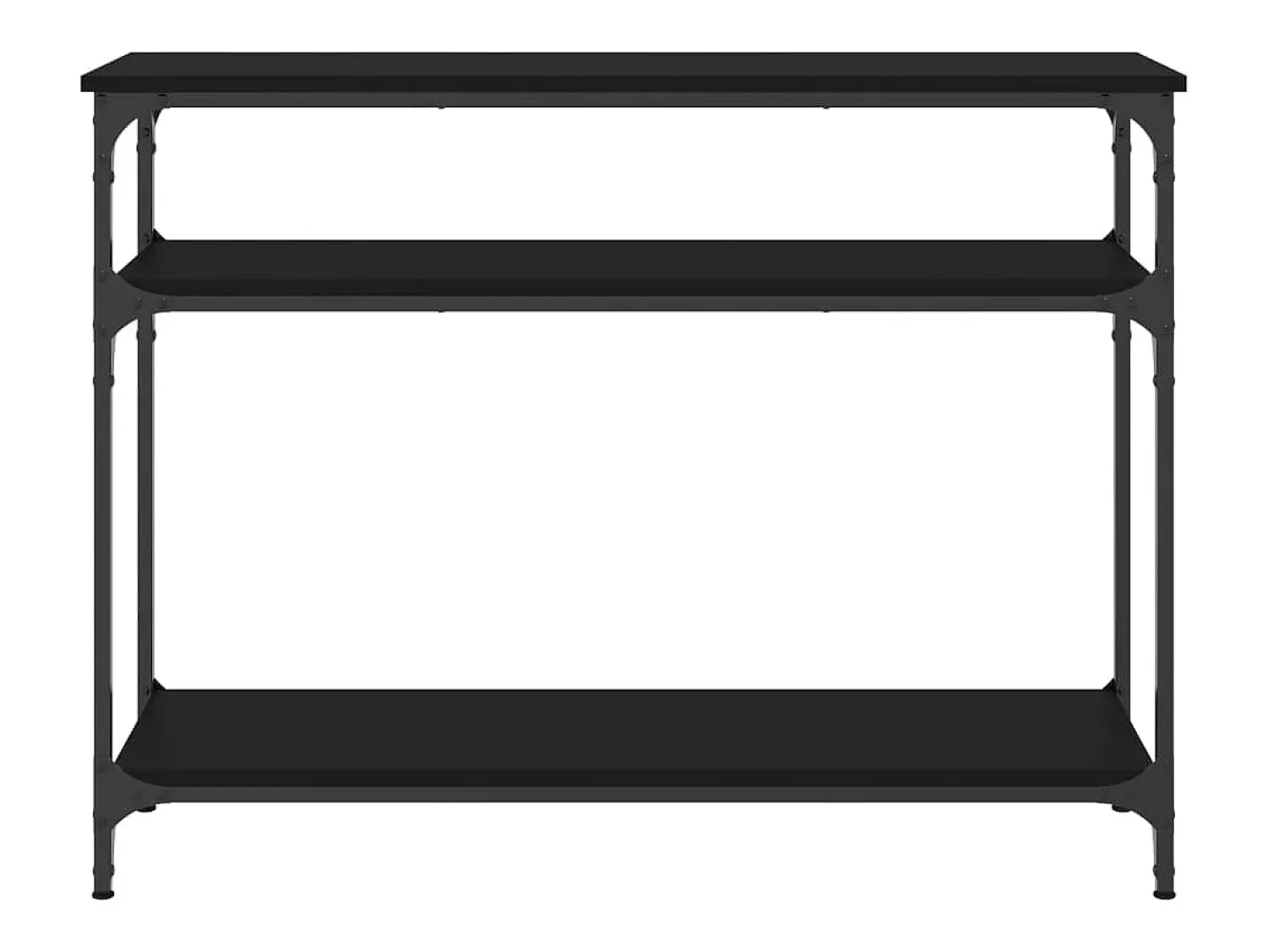 Consola|vidaxl Mesa consola 100x29x75 cm derivados de madeira Preto