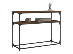 Consola* Mesa consola 100x35,5x75 cm derivados madeira carvalho PT785709 Castanho