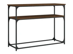 Consola* Mesa consola 100x35,5x75 cm derivados madeira carvalho PT785709 Castanho