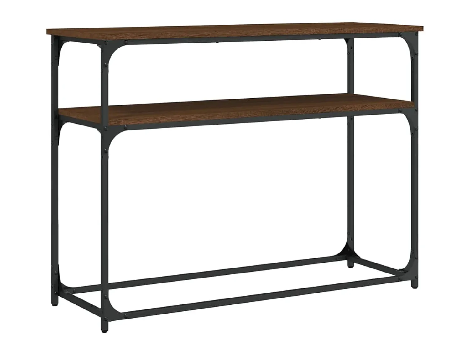 Consola* Mesa consola 100x35,5x75 cm derivados madeira carvalho PT785709 Castanho