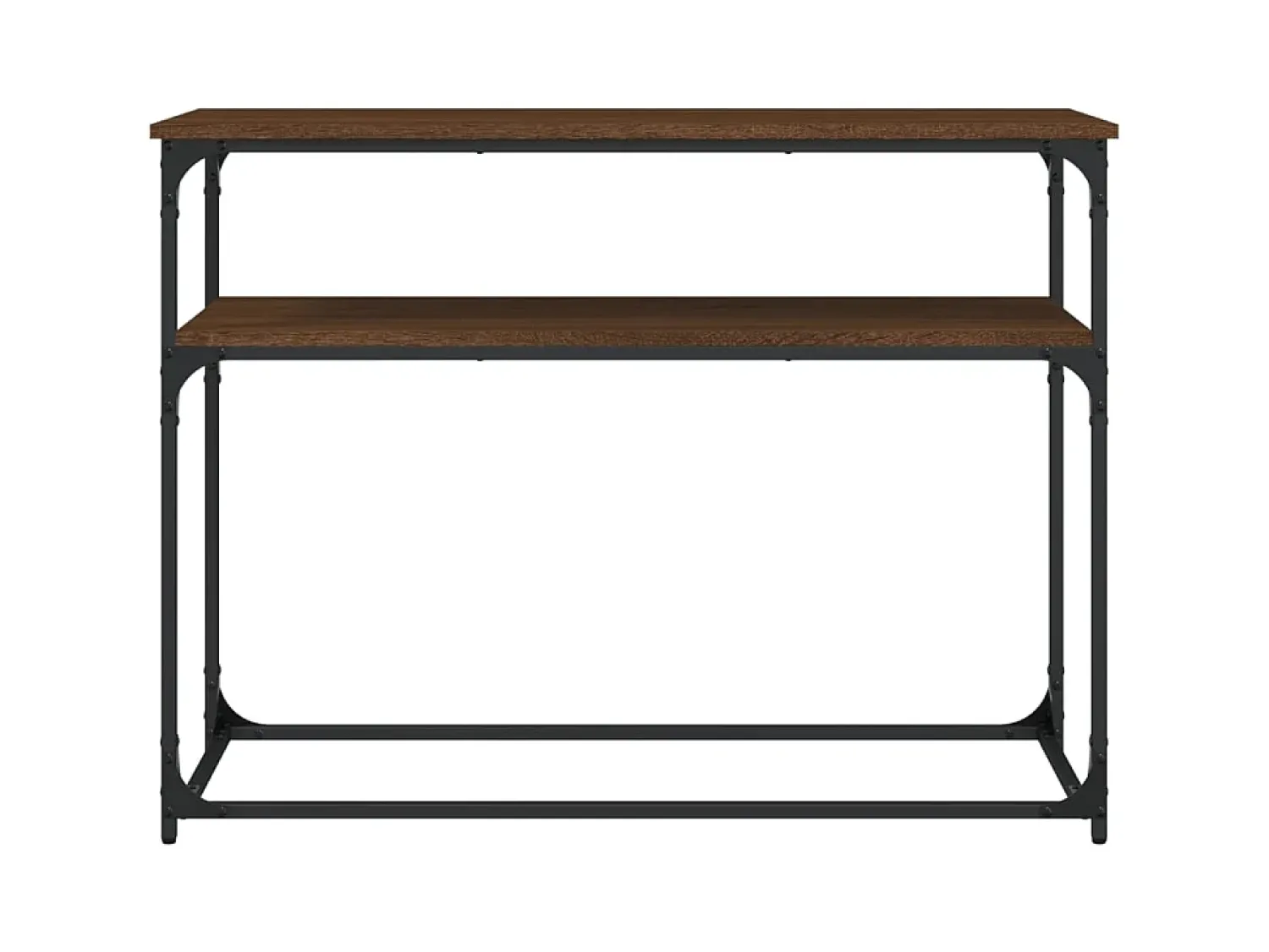 Consola* Mesa consola 100x35,5x75 cm derivados madeira carvalho PT785709 Castanho