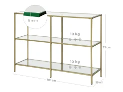 Consola| Mesa Consola 100x30x73 cm Dourado