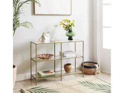 Consola| Mesa Consola 100x30x73 cm Dourado