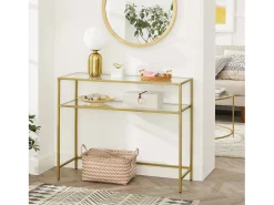 Best Mesa Consola 100x35x80 cm dourada Dourado