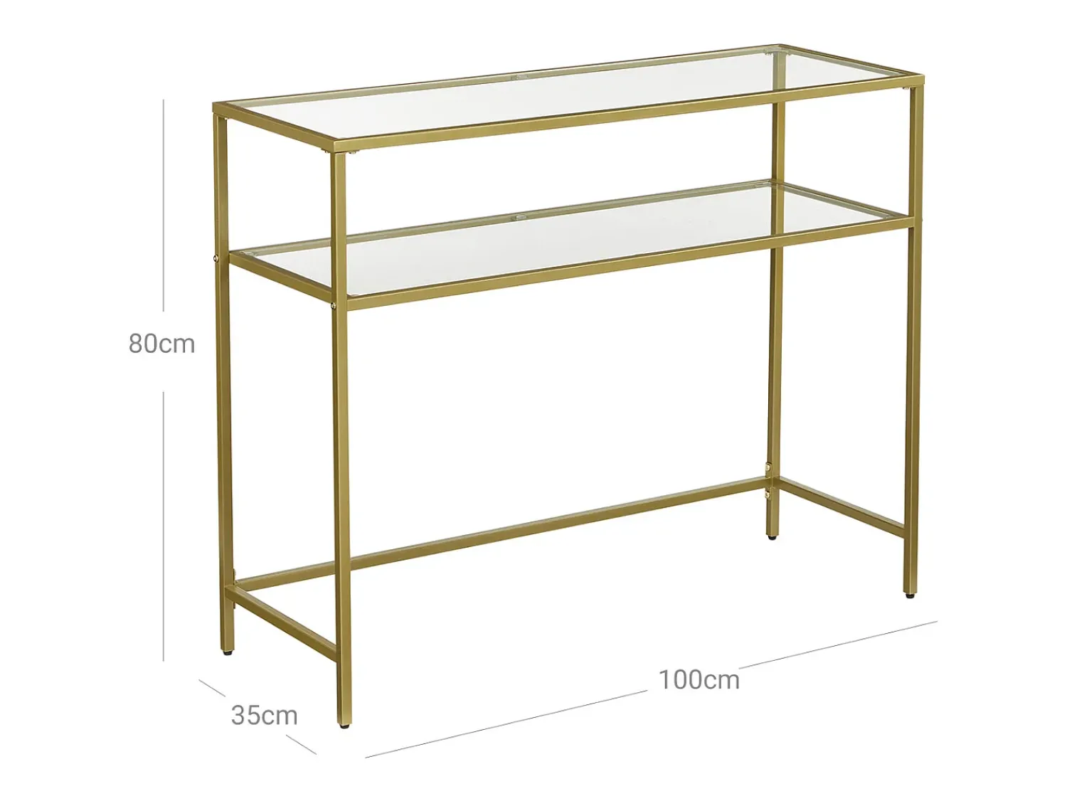 Best Mesa Consola 100x35x80 cm dourada Dourado