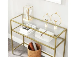 Best Mesa Consola 100x35x80 cm dourada Dourado