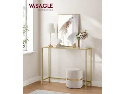 Discount Mesa Consola 20x100x80 cm Claro Dourado
