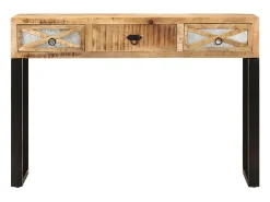 Hot Mesa consola 110x30x76 cm madeira de mangueira maciça PT402902 Castanho
