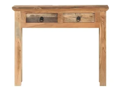 Clearance Mesa consola 90,5x30x75 cm madeira acácia e recuperada maciças PT907828 Castanho