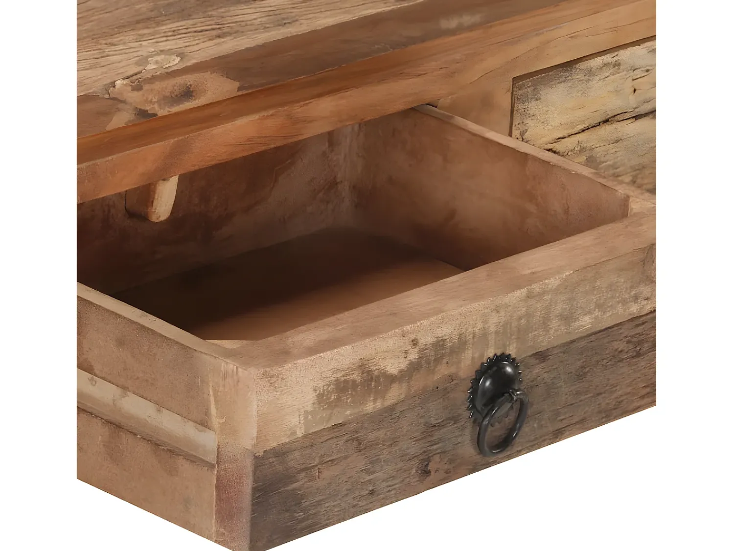 Clearance Mesa consola 90,5x30x75 cm madeira acácia e recuperada maciças PT907828 Castanho