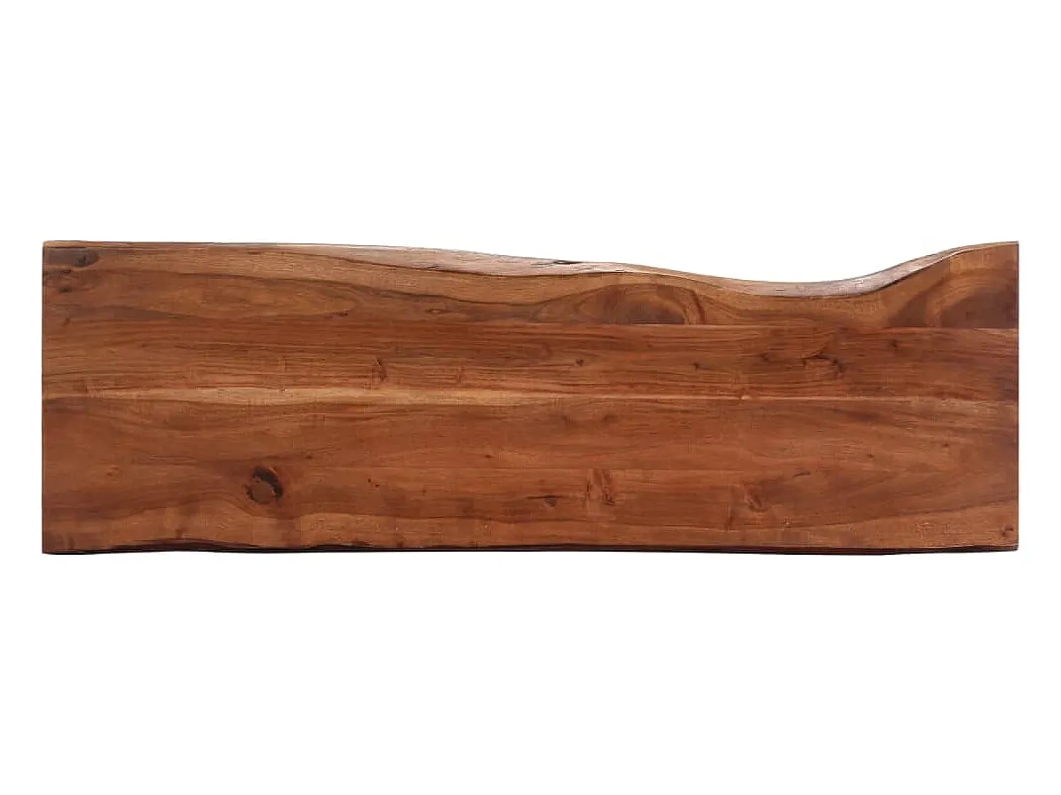 Consola|vidaxl Mesa consola 115x35x76 cm madeira de acácia maciça e ferro Natural claro
