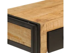 Online Mesa consola 110x30x76 cm madeira de mangueira maciça PT327612 Preto