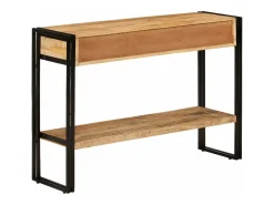 Online Mesa consola 110x30x76 cm madeira de mangueira maciça PT327612 Preto