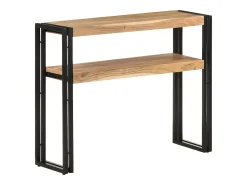 Consola|vidaxl Mesa consola 90x30x75 cm madeira de acácia maciça Natural claro