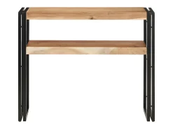 Consola|vidaxl Mesa consola 90x30x75 cm madeira de acácia maciça Natural claro