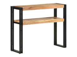 Consola|vidaxl Mesa consola 90x30x75 cm madeira de acácia maciça Natural claro