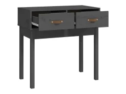 Consola* Mesa consola 76,5x40x75 cm madeira de pinho maciça PT228722 Cinzento