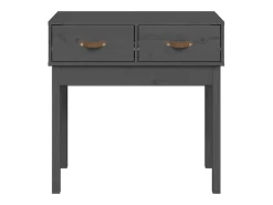 Consola* Mesa consola 76,5x40x75 cm madeira de pinho maciça PT228722 Cinzento