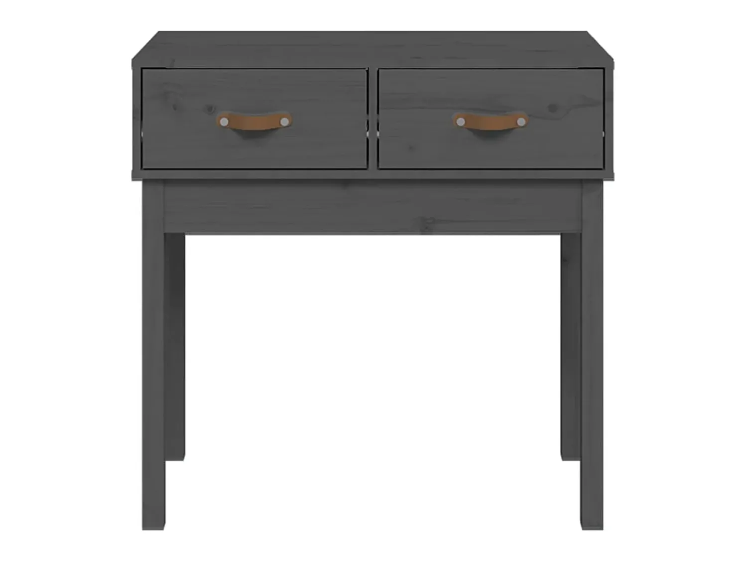 Consola* Mesa consola 76,5x40x75 cm madeira de pinho maciça PT228722 Cinzento