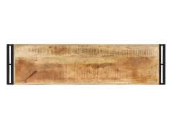 vidaxl Mesa consola 120x30x75 cm madeira de mangueira áspera Natural claro