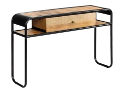 Clearance Mesa consola 118x30x75 cm madeira de mangueira maciça PT774467 Castanho
