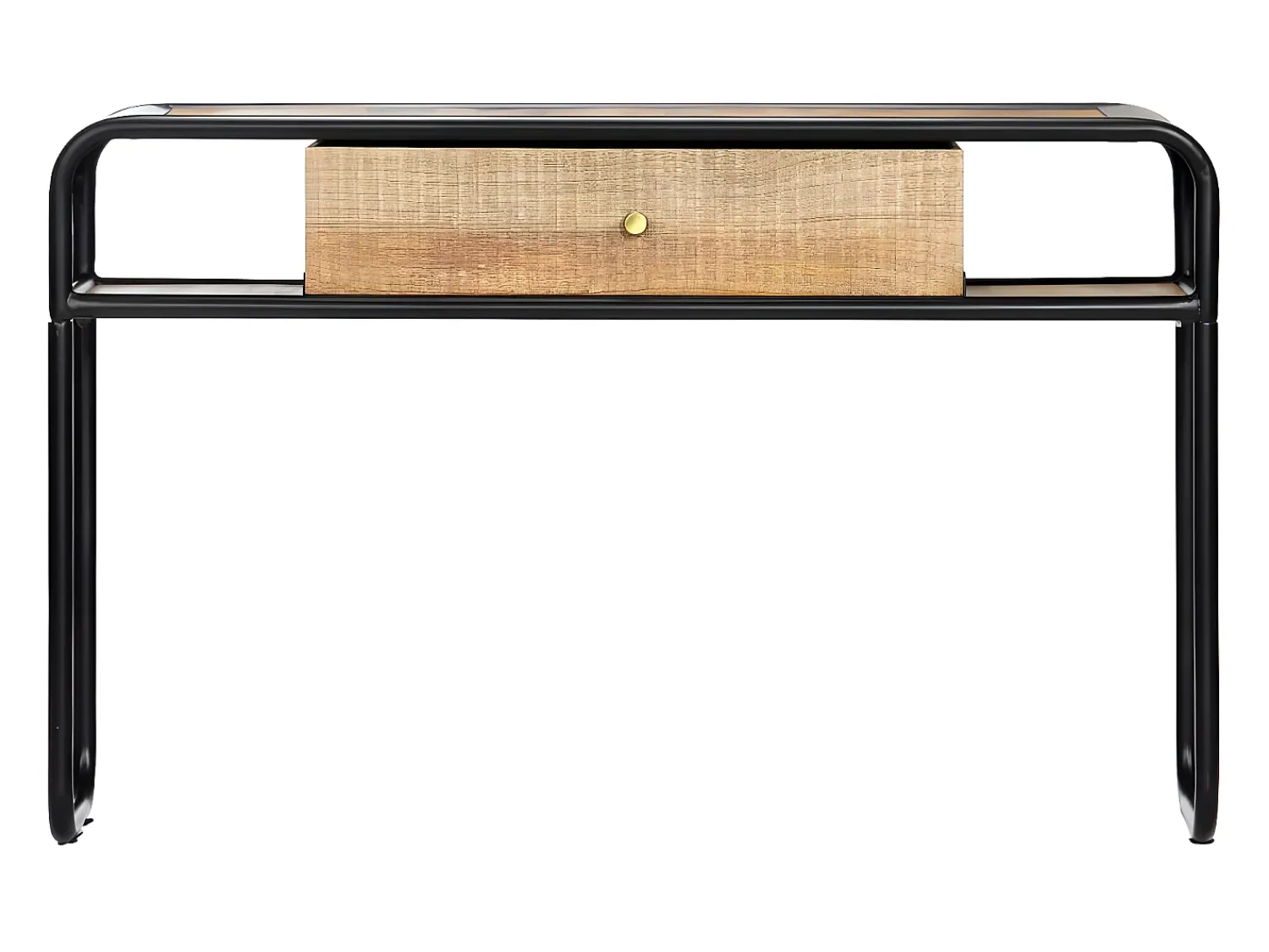 Clearance Mesa consola 118x30x75 cm madeira de mangueira maciça PT774467 Castanho