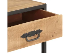 Consola*vidaxl Mesa consola 90x35x74 cm madeira recuperada maciça Natural claro