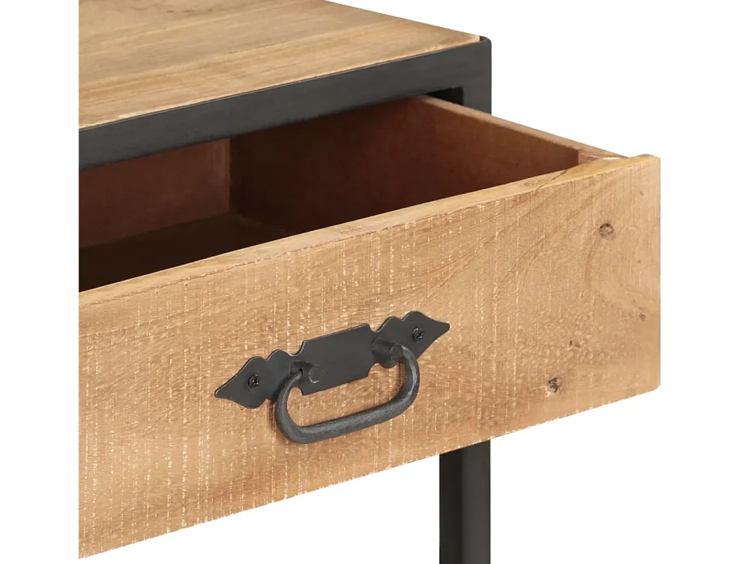 Consola*vidaxl Mesa consola 90x35x74 cm madeira recuperada maciça Natural claro