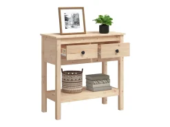 Sale vidaxl Mesa consola 75x35x75 cm madeira de pinho maciço Natural claro