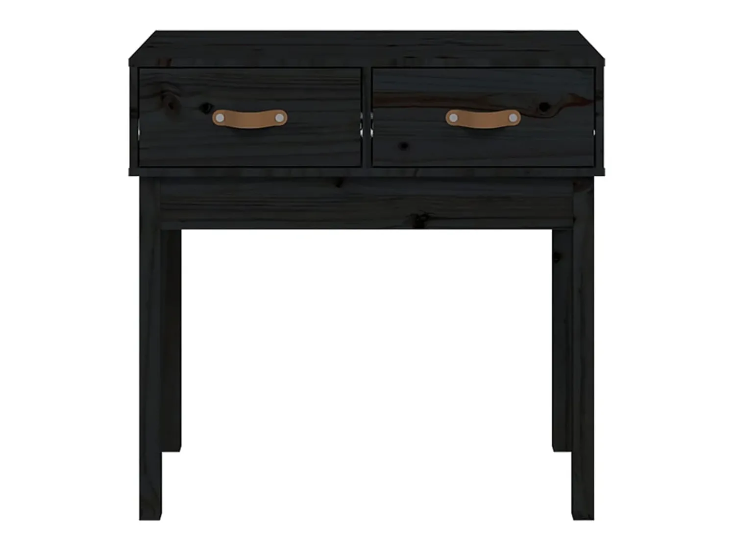 Consola| Mesa consola 76,5x40x75 cm madeira de pinho maciça PT554853 Preto