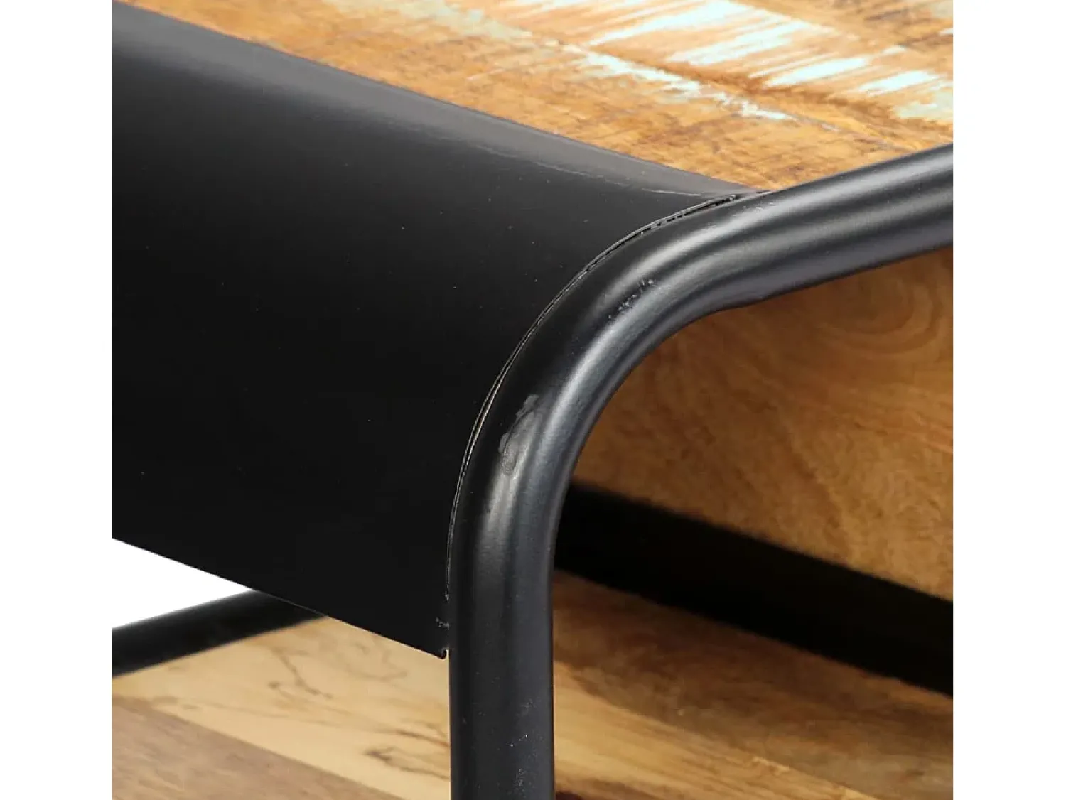 vidaxl Mesa consola 118x30x75 cm madeira recuperada maciça Natural claro