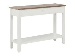 Consola* Mesa consola 110x35x80 cm madeira PT142810 Branco