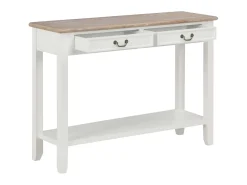 Consola* Mesa consola 110x35x80 cm madeira PT142810 Branco