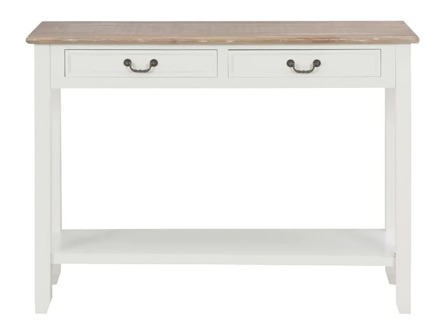 Consola* Mesa consola 110x35x80 cm madeira PT142810 Branco