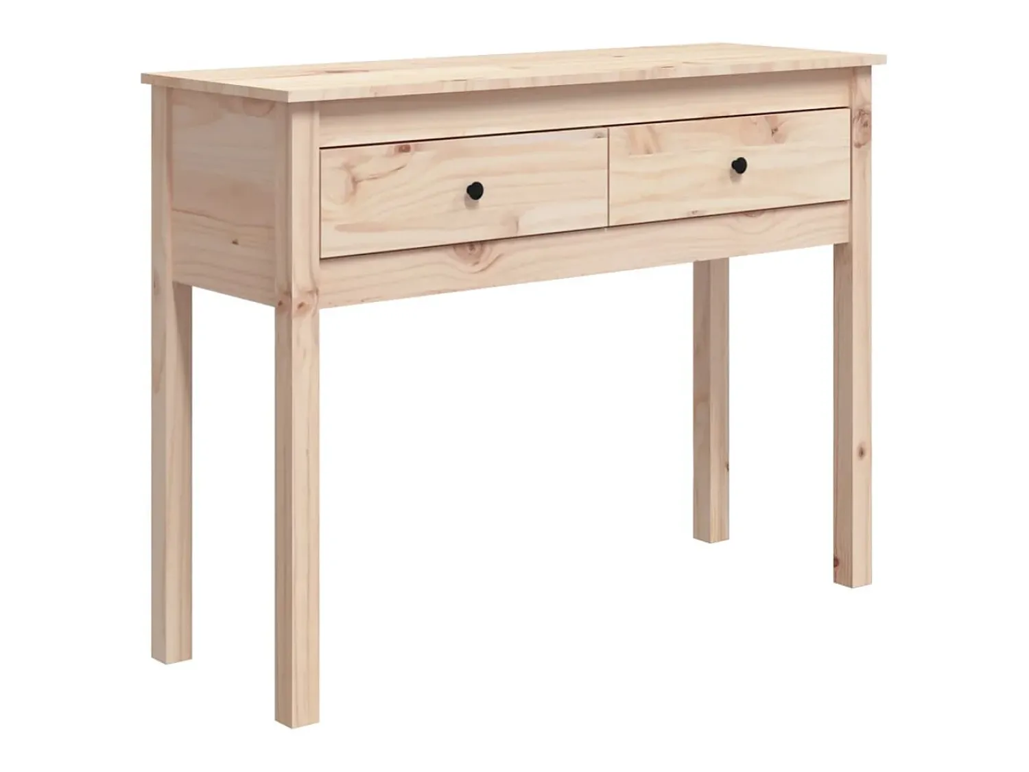 Consola*vidaxl Mesa consola 100x35x75 cm madeira de pinho maciço Castanho