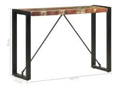 Best Mesa consola 110x35x76 cm madeira recuperada maciça PT838011 Castanho