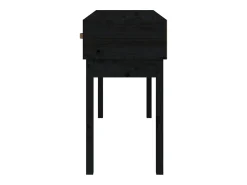 Consola*vidaxl Mesa consola 114x40x75 cm madeira de pinho maciça Preto